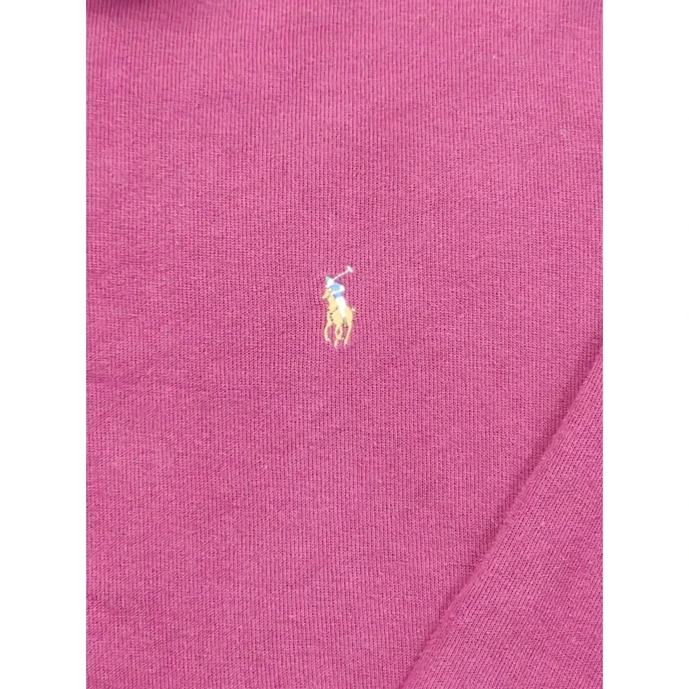 Polo Ralph Lauren Estate Rib‎ Quarter Zip Sweater Men's Large Burgundy Cotton